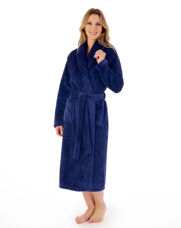 Zig-Zag Pattern Fleece 46" Wrap Housecoat HC02318