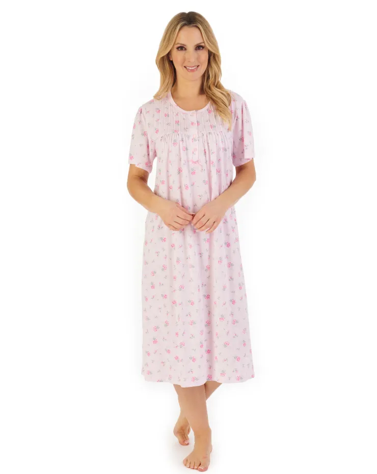 Floral Print 43" Jersey Nightdress ND06126