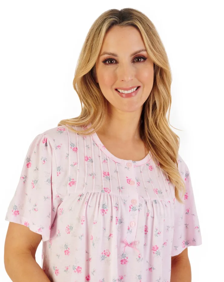 Floral Print 43" Jersey Nightdress ND06126