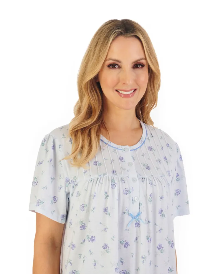 Floral Print 43" Jersey Nightdress ND06126