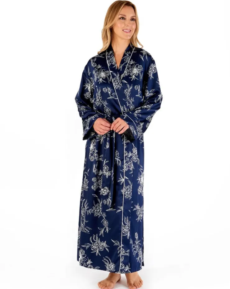 Floral Matte Satin 50" Kimono Wrap GL66724L