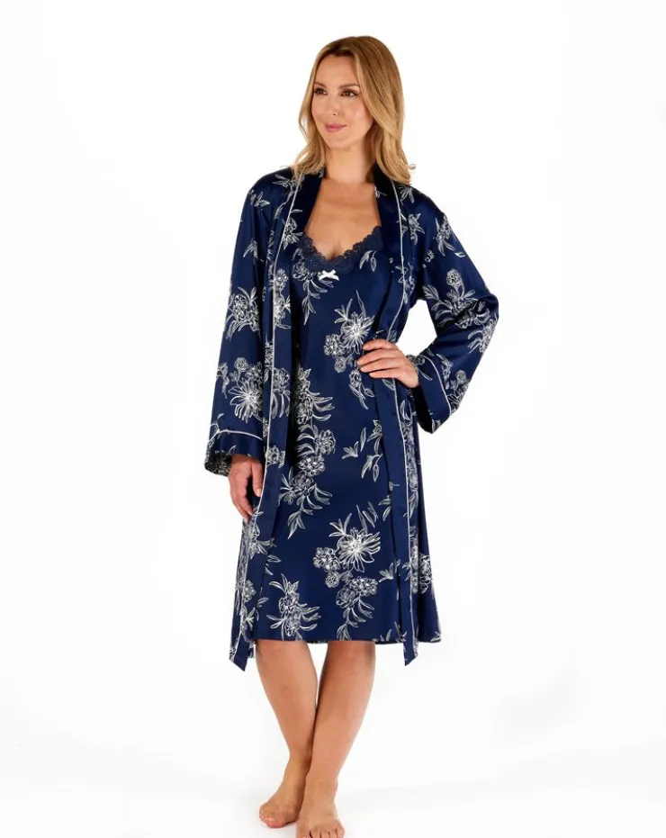 Floral Matte Satin 42" Kimono Wrap GL66724