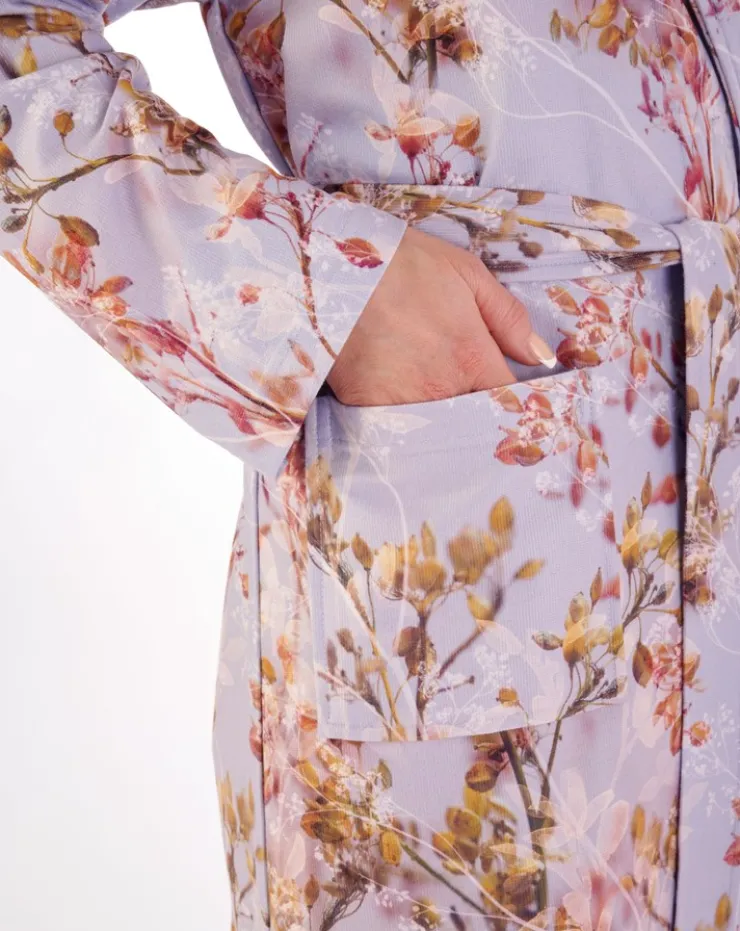 Floral Print Luxury Bamboo 46" Wrap Housecoat HC02350