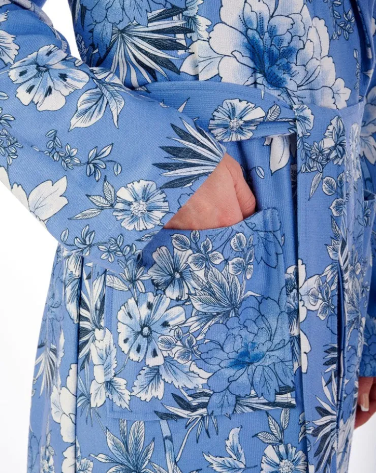 Floral Print Luxury Bamboo 46" Wrap Housecoat HC02350