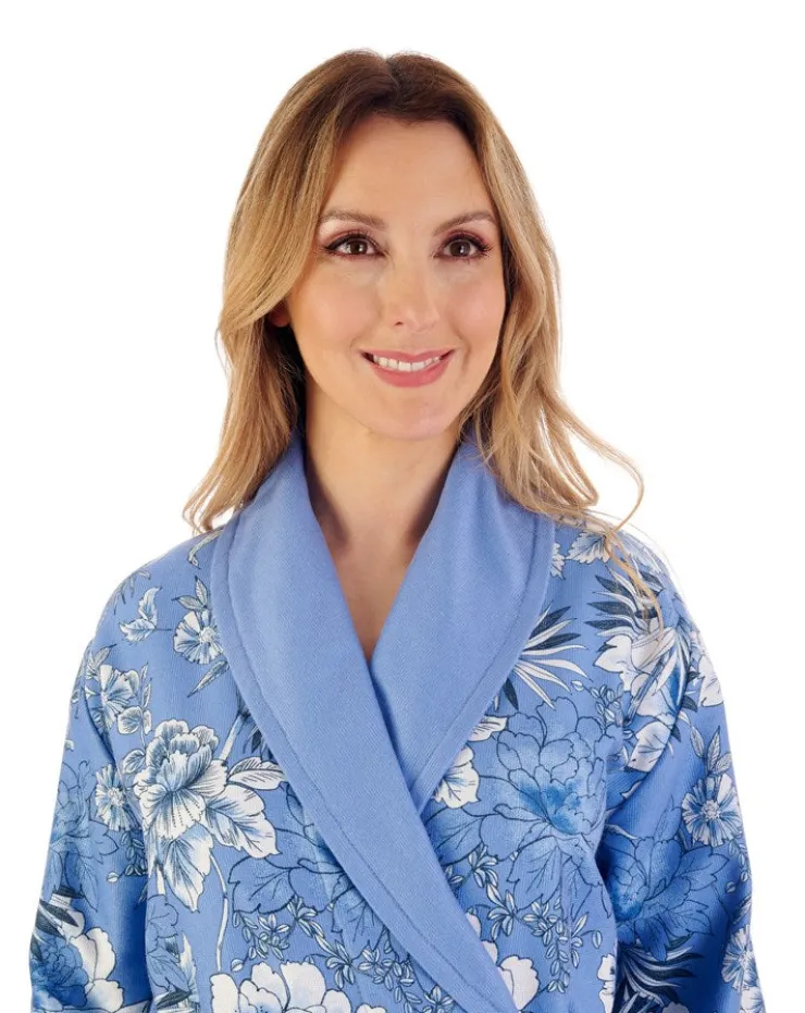 Floral Print Luxury Bamboo 46" Wrap Housecoat HC02350