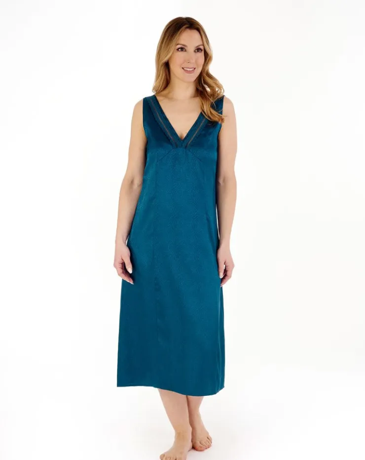 Animal Jacquard Satin 45" Nightdress GL88721