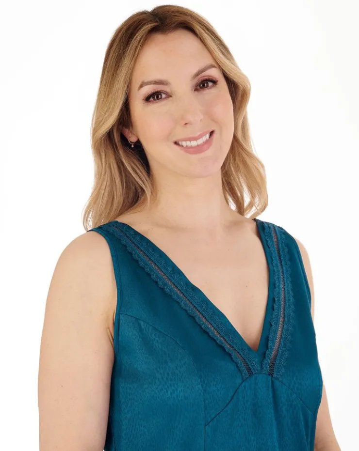 Animal Jacquard Satin 45" Nightdress GL88721