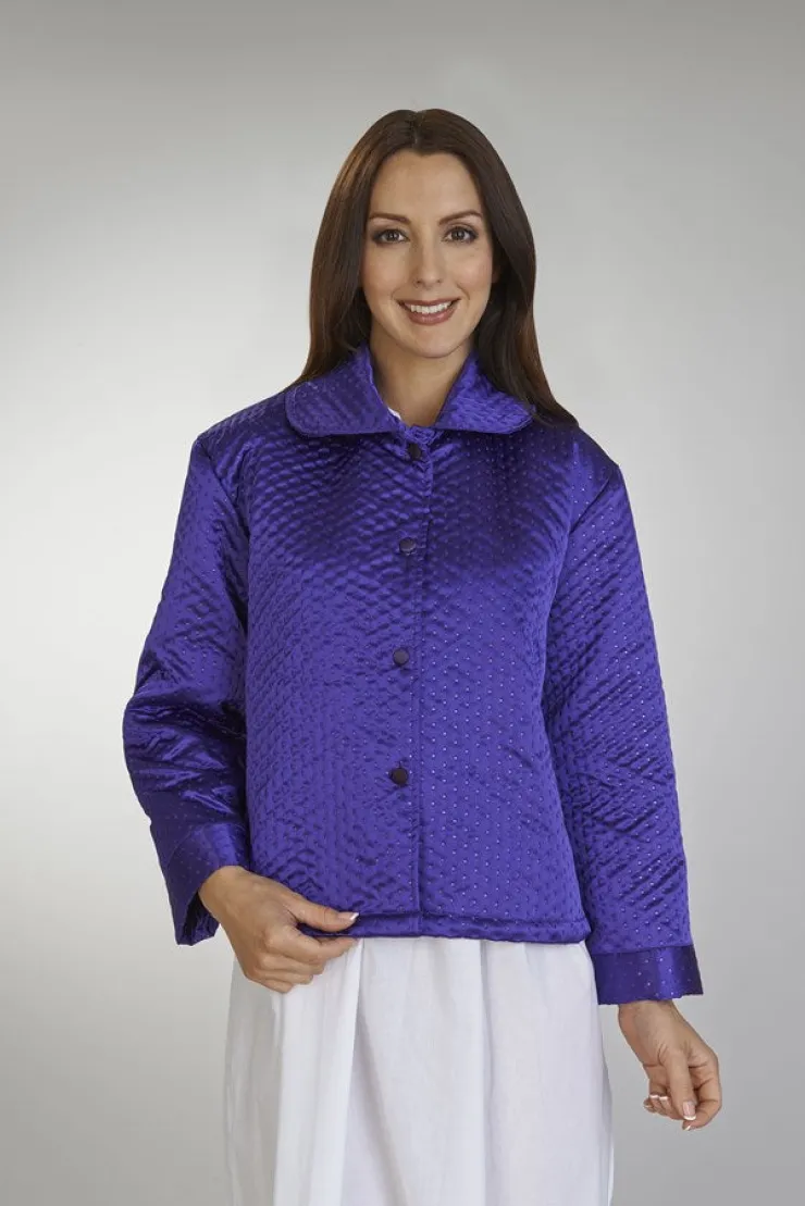 Pin-Dot Silk-like Fabric 24" Bedjacket GL02755