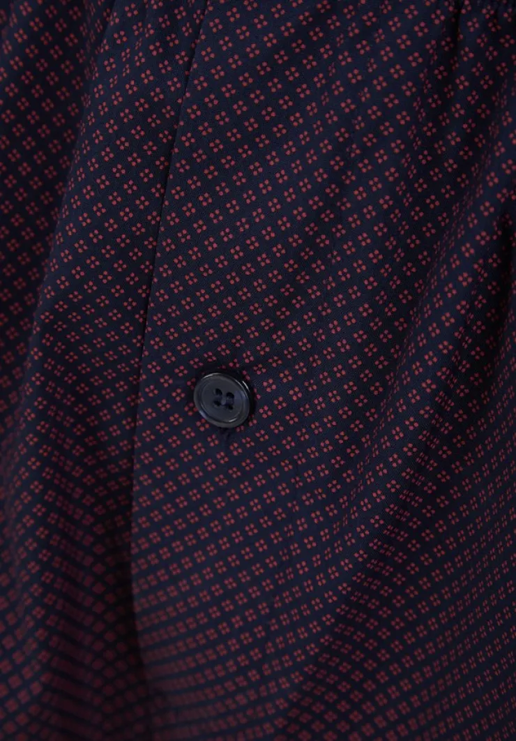 Diamond Geo Print Tailored with Shorts Woven Pyjama WR88834