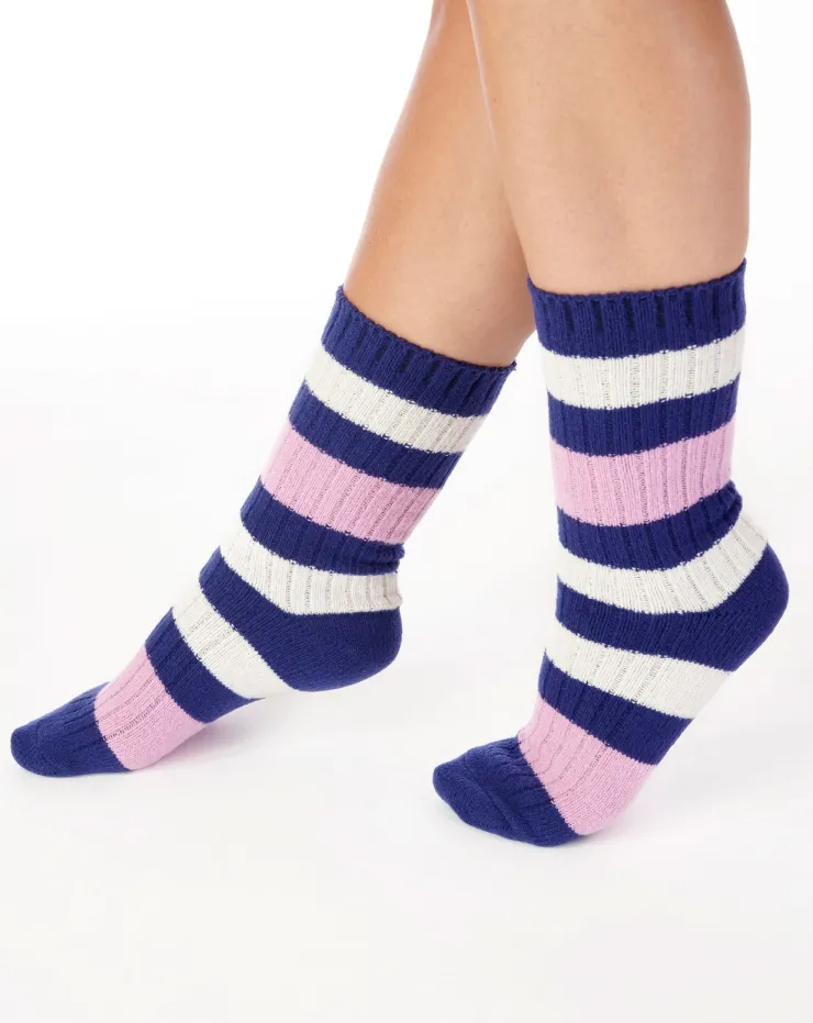 Stripe Pattern Rib Bedsock BS182