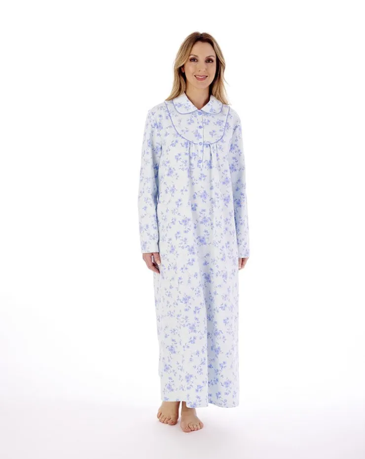 Luxury Brushed Cotton Floral 51" Woven Nightdress ND02212