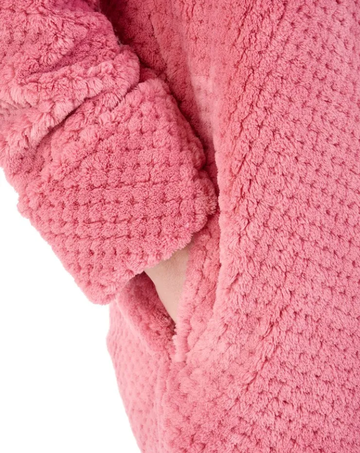 Luxury Waffle Fleece 46" Button Through Housecoat HC4327