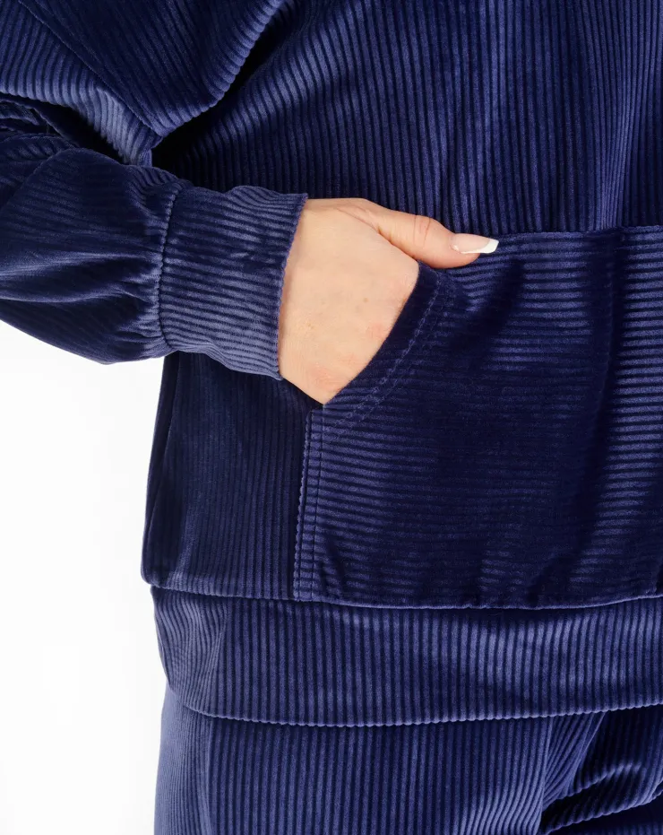 Lounge Velour Stripe Hooded Lounge Pyjama GL06712