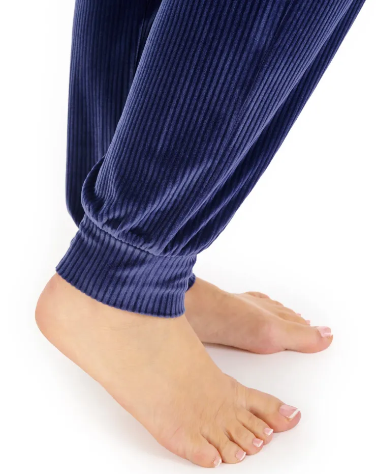 Lounge Velour Stripe Hooded Lounge Pyjama GL06712