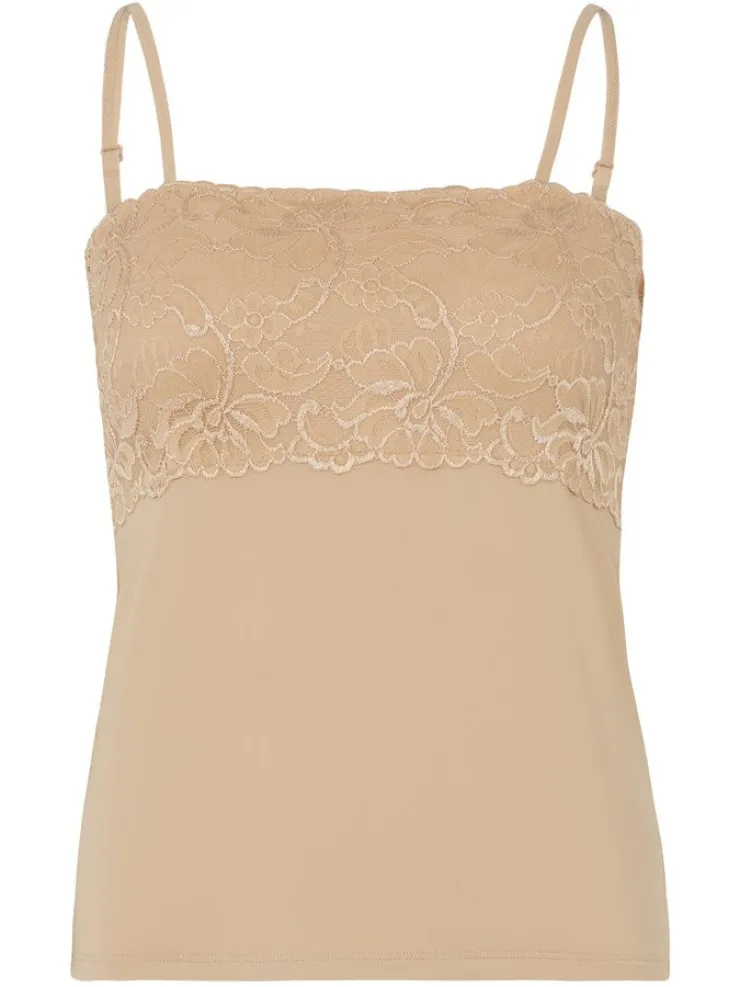 Gaspé Microfibre Cami Top with Backed Lace GL2715