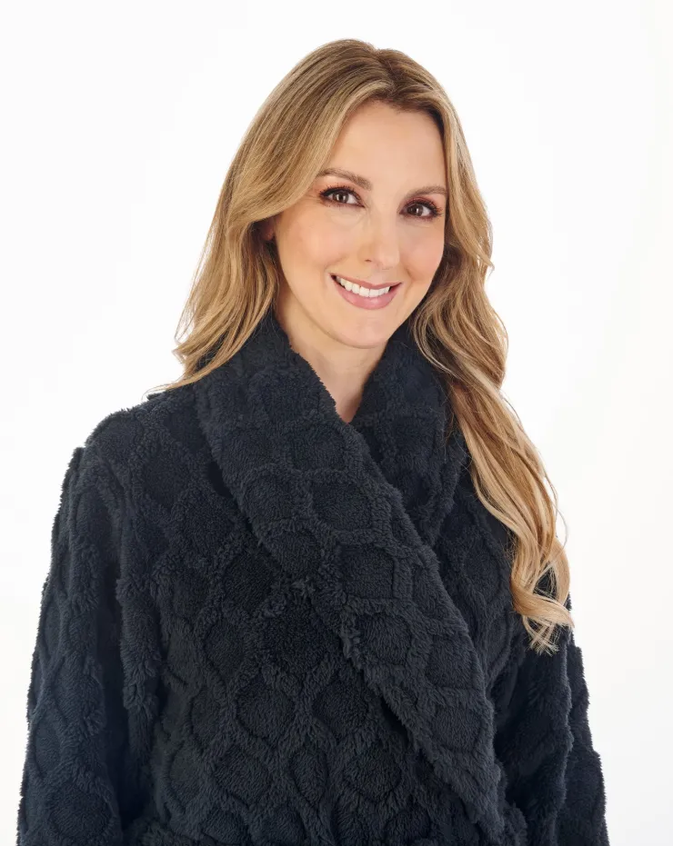 Honeycomb Texture 51" Wrap Housecoat HC04321
