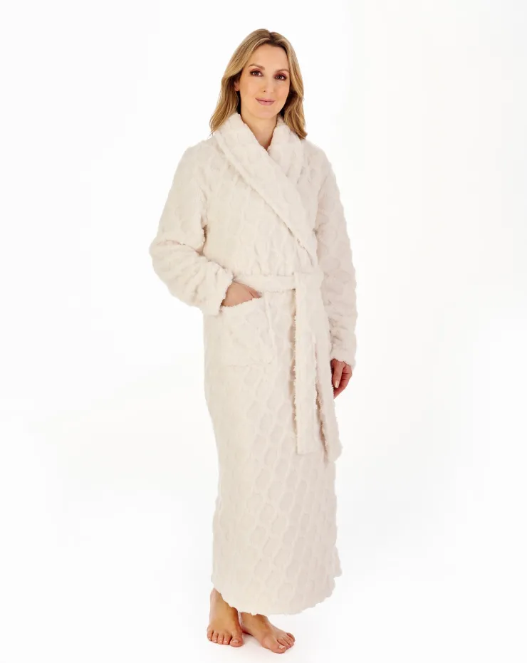 Honeycomb Texture 51" Wrap Housecoat HC04321