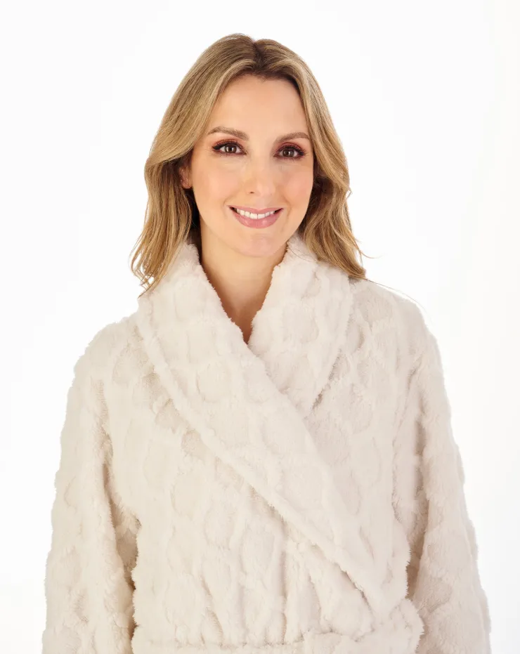 Honeycomb Texture 51" Wrap Housecoat HC04321