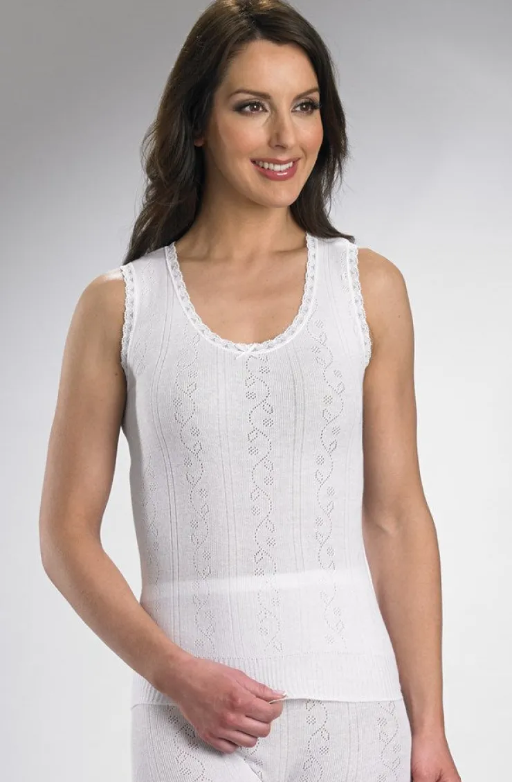 Chilprufe Fancy Knit No Sleeve Combed Cotton Cami CUW511