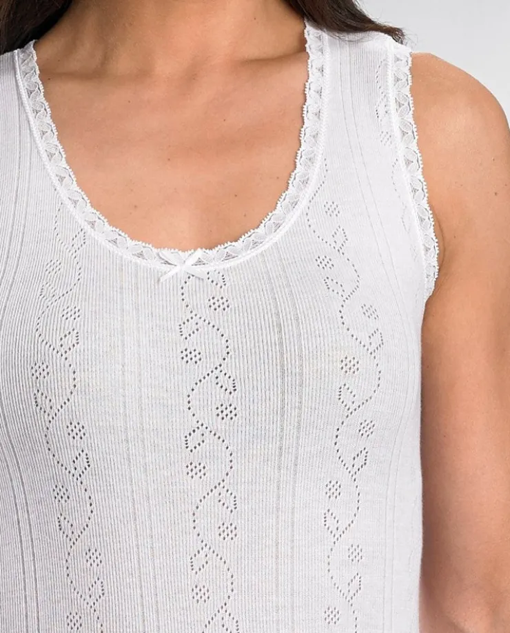 Chilprufe Fancy Knit No Sleeve Combed Cotton Cami CUW511