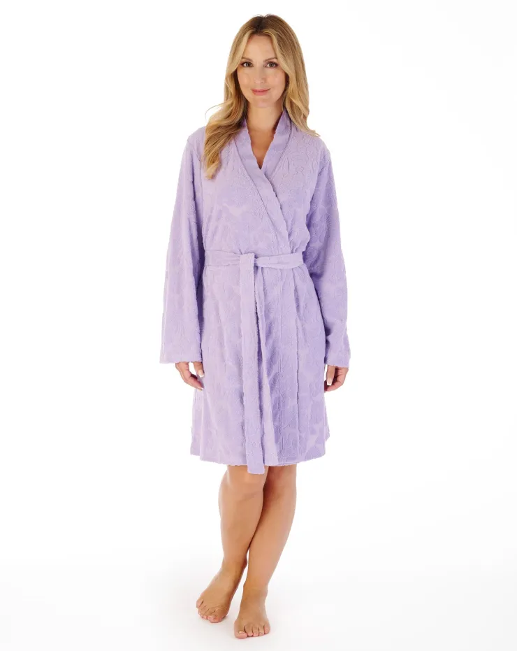 Floral Towelling 38" Belted Robe HC03310