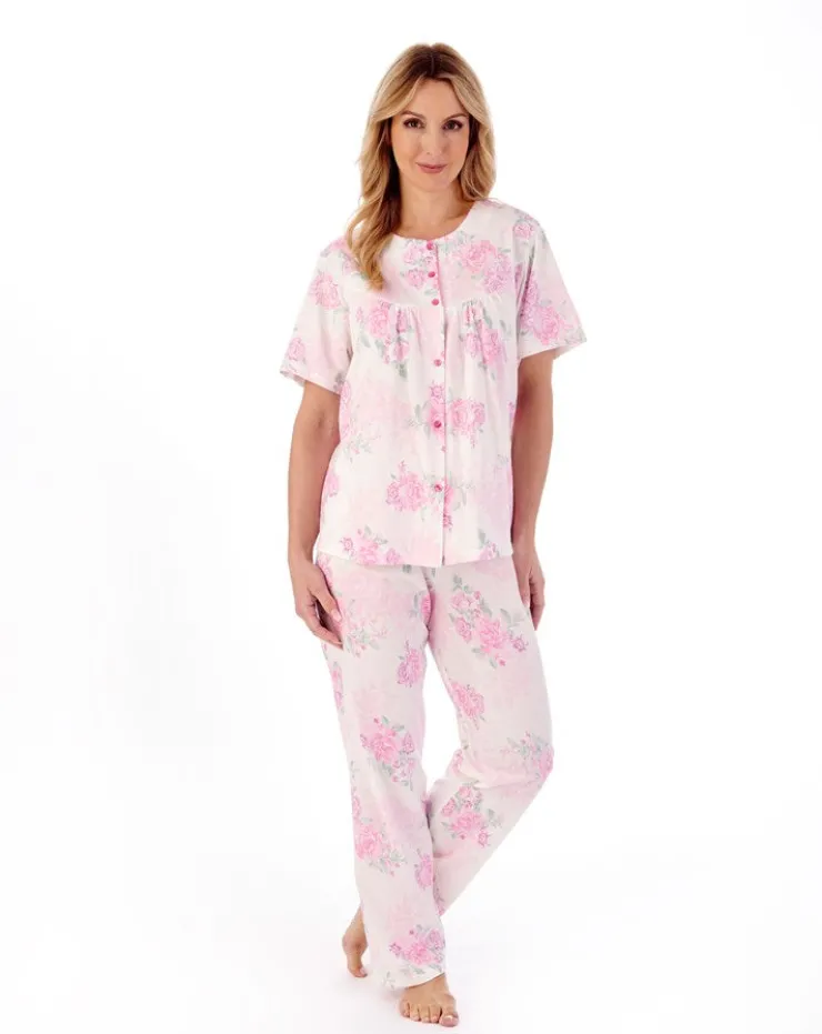 Large Floral Print Button Pyjama Set PJ01134