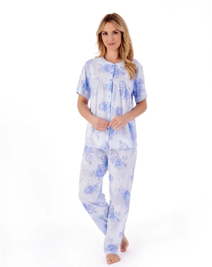 Large Floral Print Button Pyjama Set PJ01134