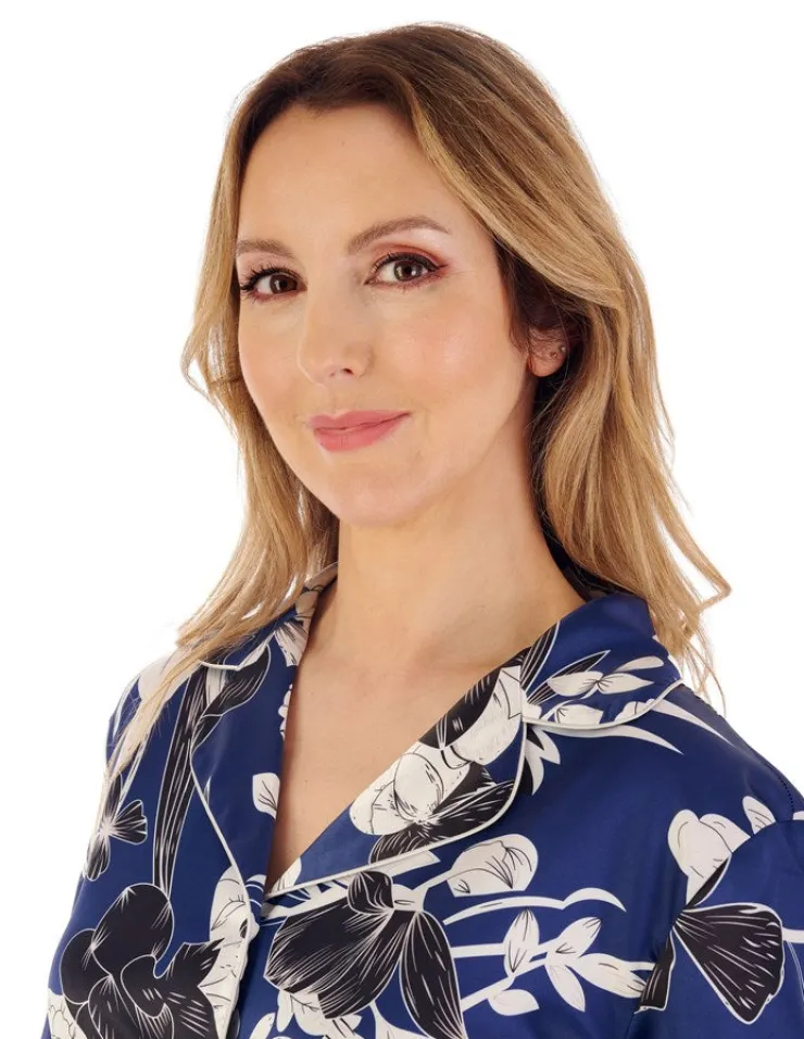 Floral Satin Tailored Pyjama GL02723