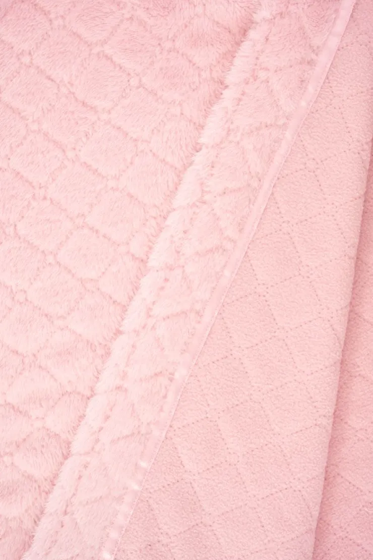 Diamond Flannel Fleece 46" Wrap Housecoat HC88352