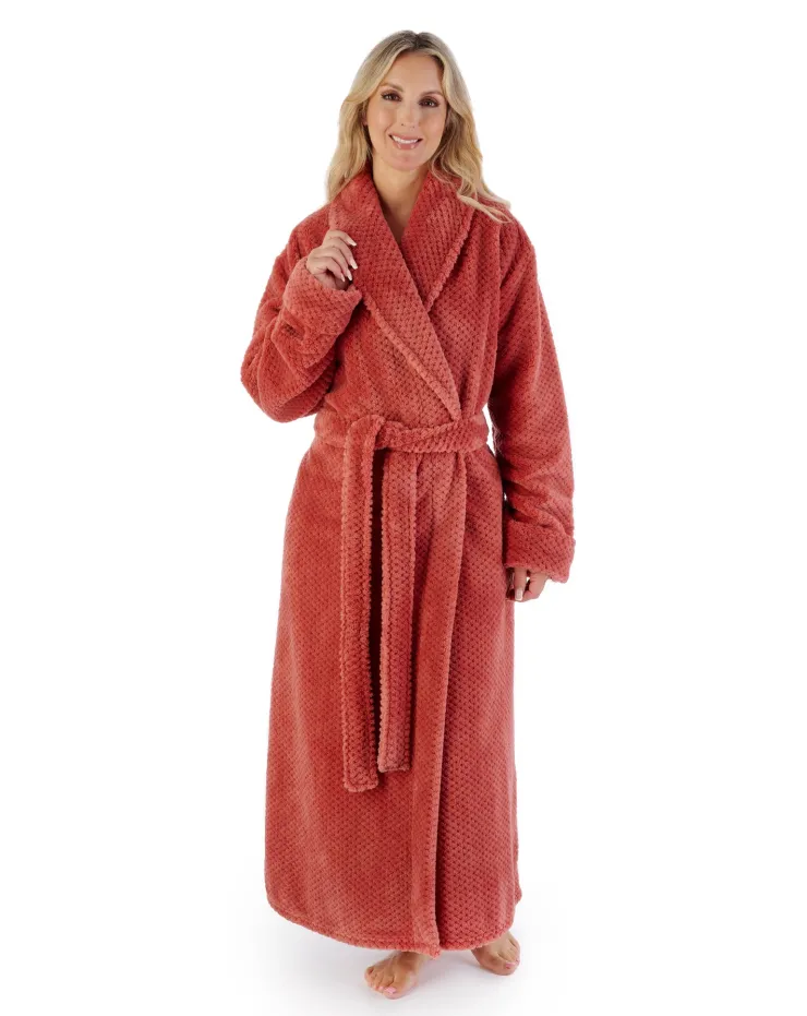 Luxury Waffle Fleece 52" Shawl Collar Wrap HC4329