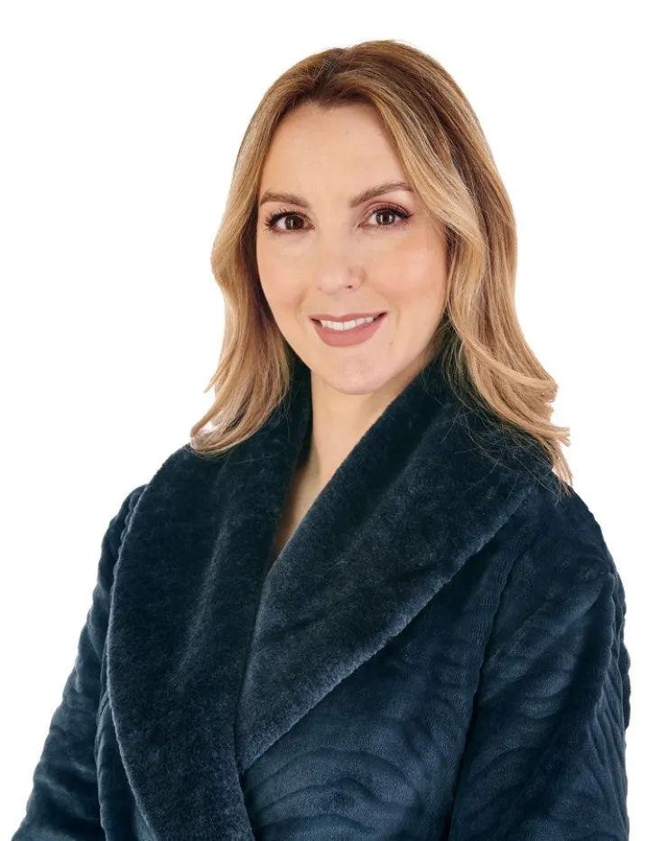 Zebra Inspired Print Faux Fur 52" Wrap Housecoat HC88338