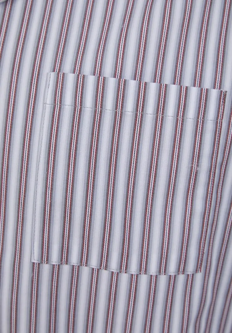 Woven Stripe 42" Button Through Nightshirt WR88825