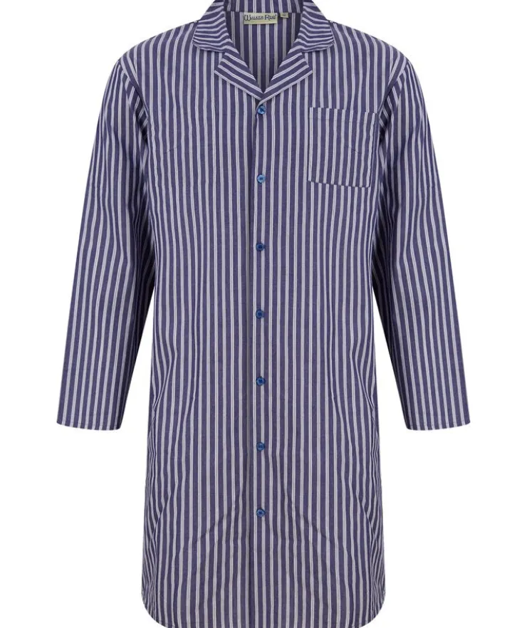 Woven Stripe 42" Button Through Nightshirt WR88825