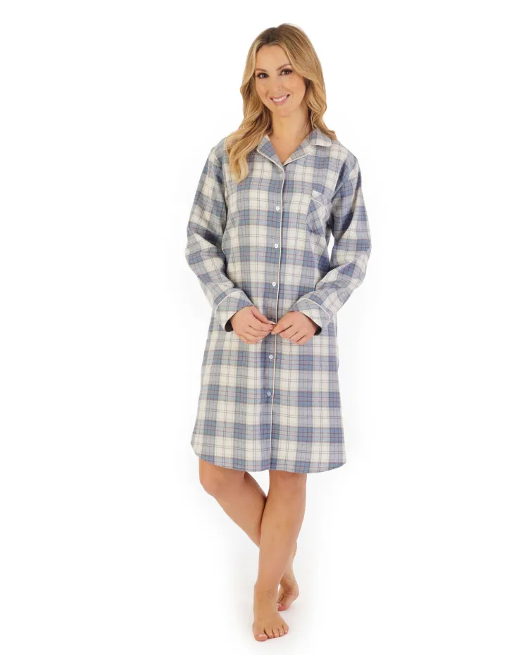 Brushed Check 38" Woven Nightshirt NS06205