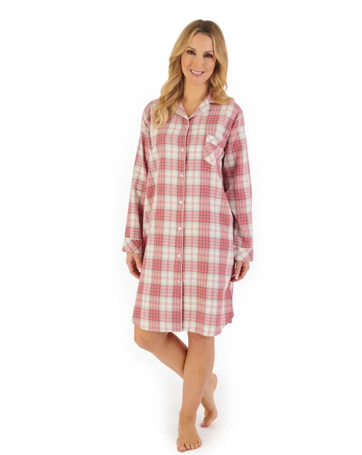 Brushed Check 38" Woven Nightshirt NS06205
