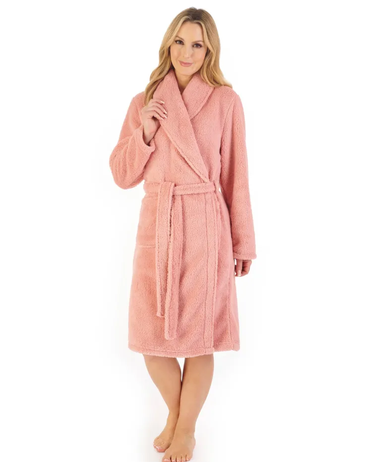 Coral Fleece 41" Shawl Collar Wrap HC06336