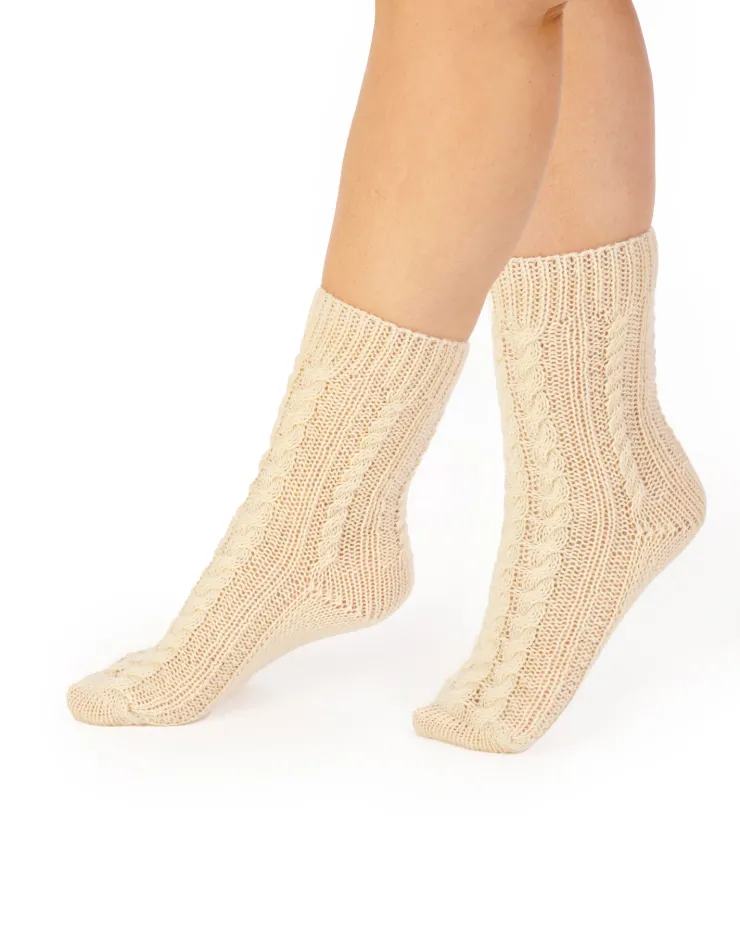 Cable Knit Bedsock BS190