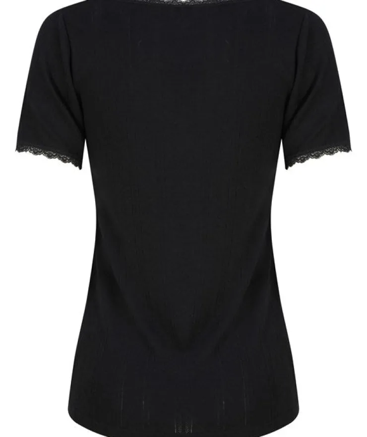 Slenderella Brushed Thermal Short Sleeve Top UW402