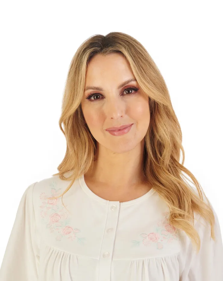 Embroidered Yoke 42" Jersey Nightdress ND06120