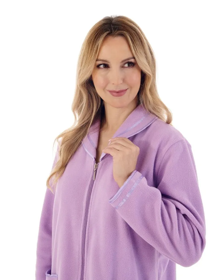 Polar Fleece 46" Zip Housecoat HC6322