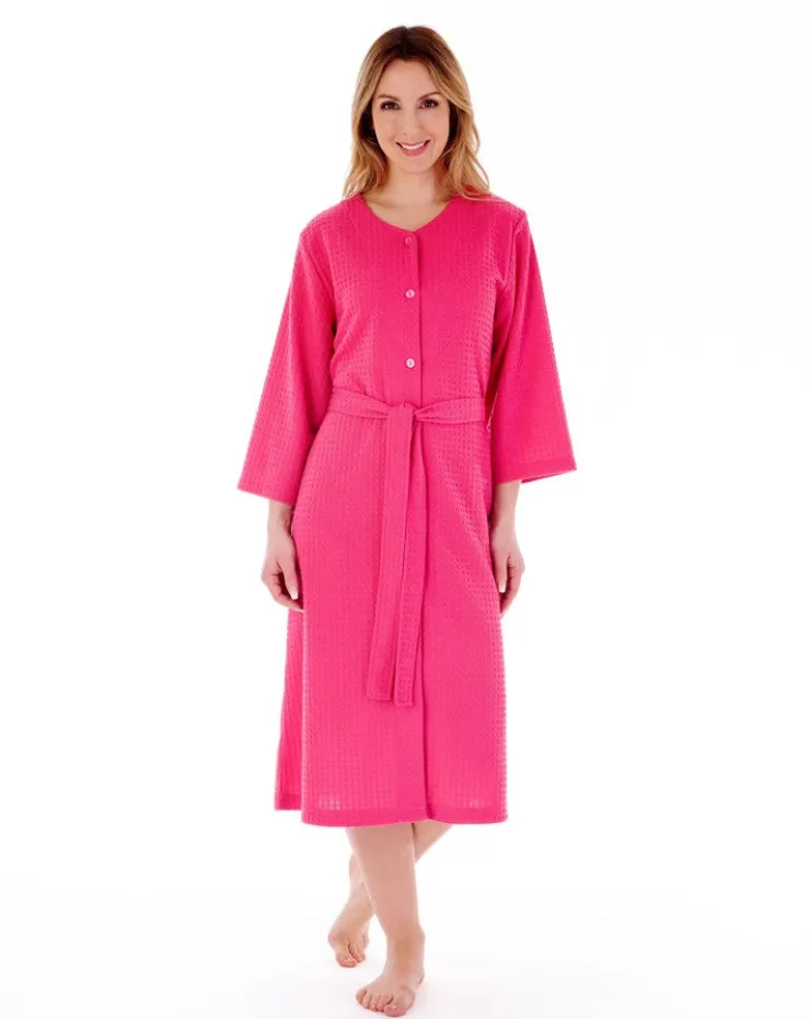 Houndstooth Knit 45" Button Housecoat HC3302