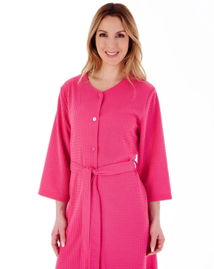 Houndstooth Knit 45" Button Housecoat HC3302