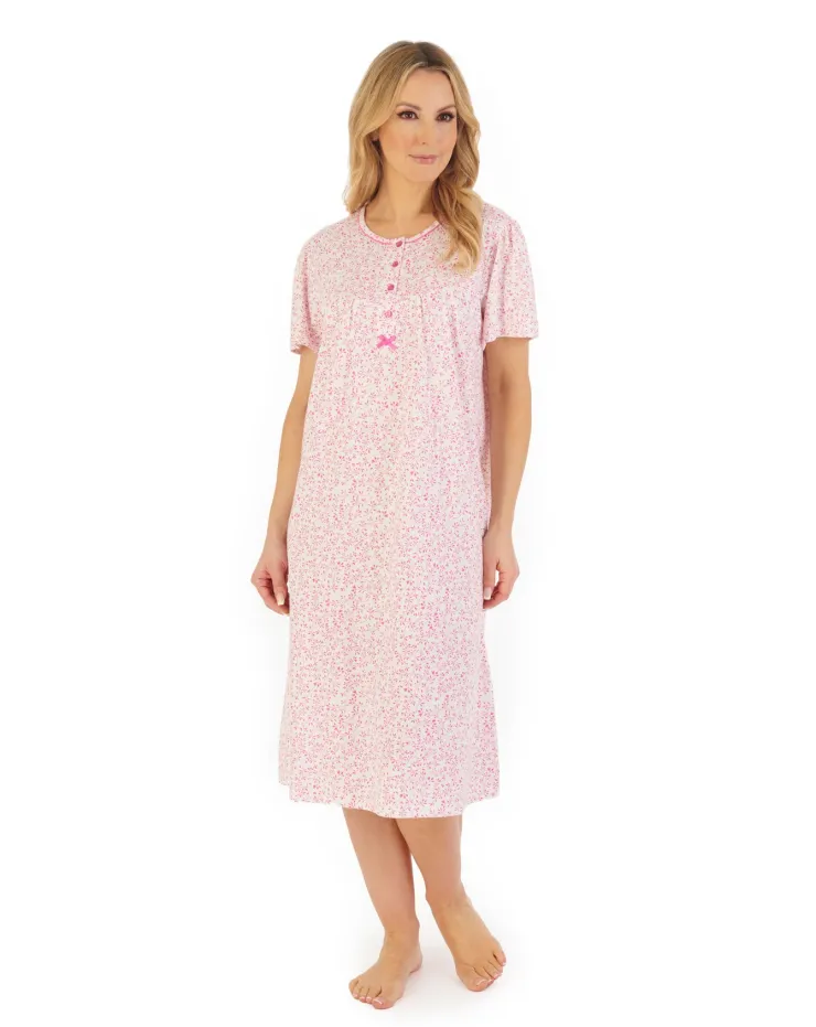 Leaf Print 42" Jersey Nightdress ND06101