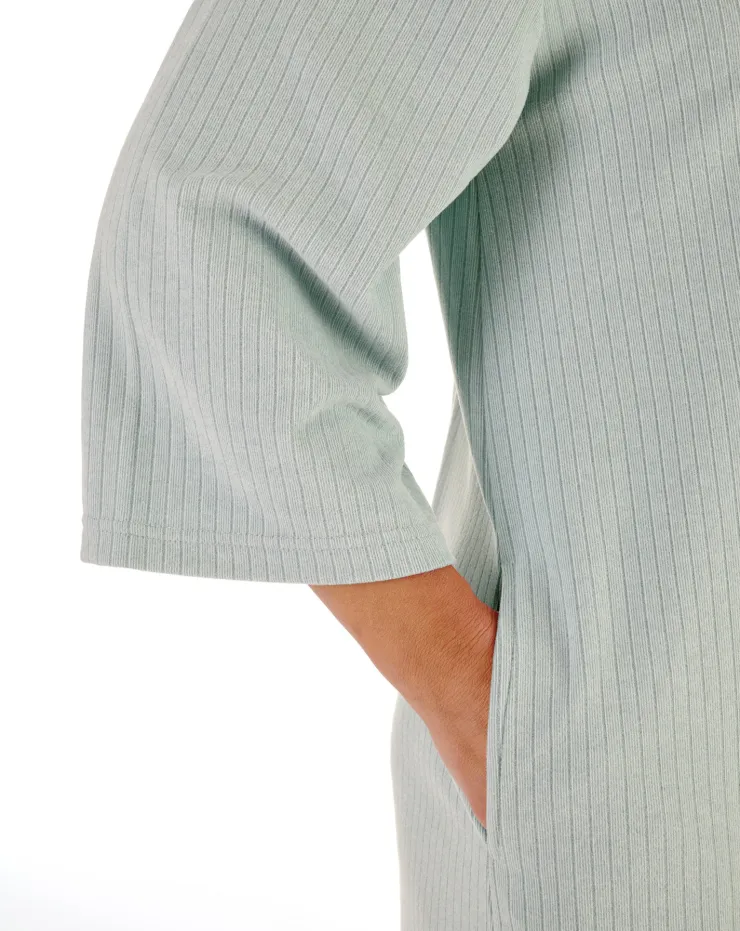 Rib Pattern 42" Zip Housecoat HC07306
