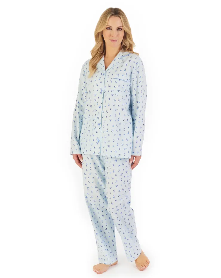 Floral Printed Luxury Flannel Tailored Pyjama PJ06213