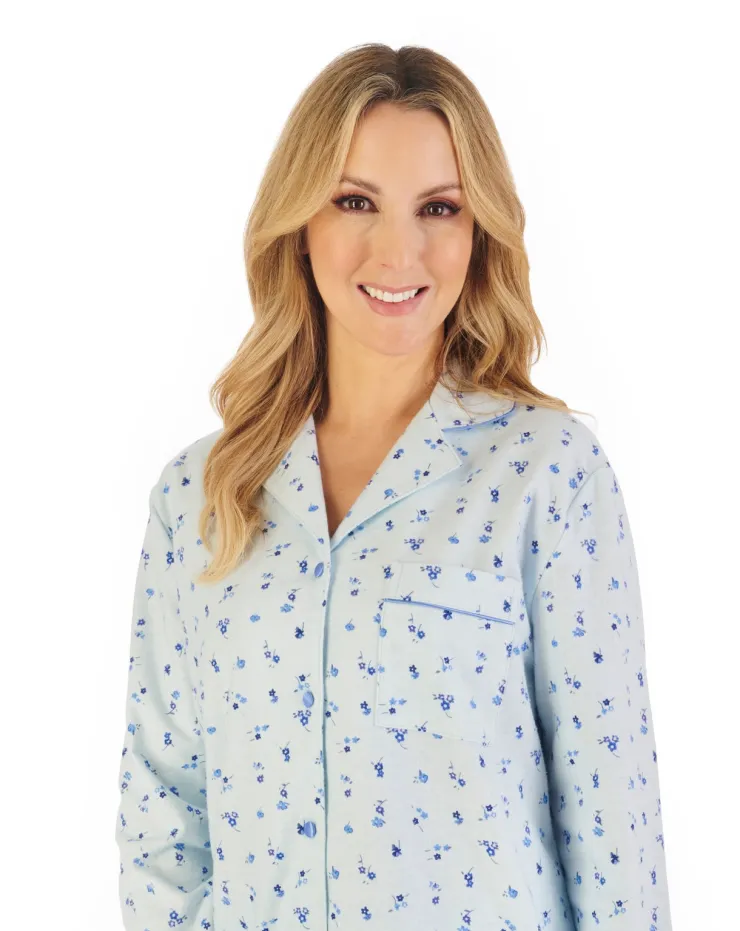 Floral Printed Luxury Flannel Tailored Pyjama PJ06213