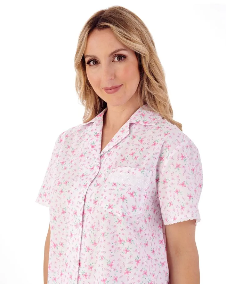 Ditsy Floral Print Woven Tailored Pyjama Set PJ01209