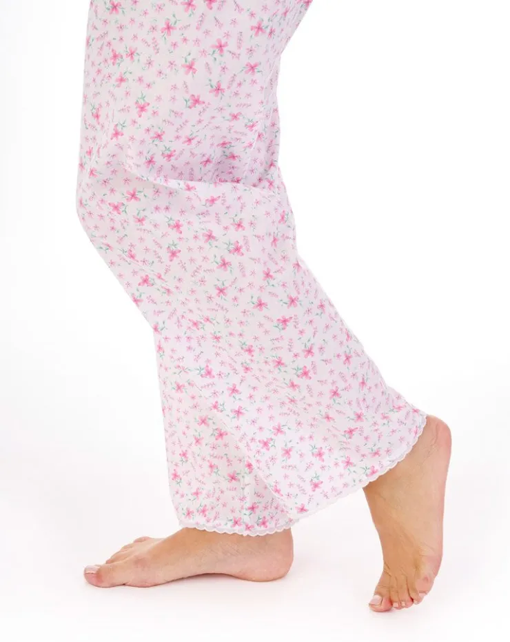 Ditsy Floral Print Woven Tailored Pyjama Set PJ01209