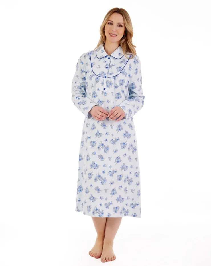 Floral Luxury Flannel 45" Woven Nightdress ND88211