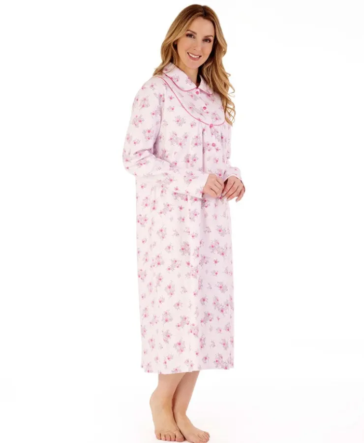 Floral Luxury Flannel 45" Woven Nightdress ND88211
